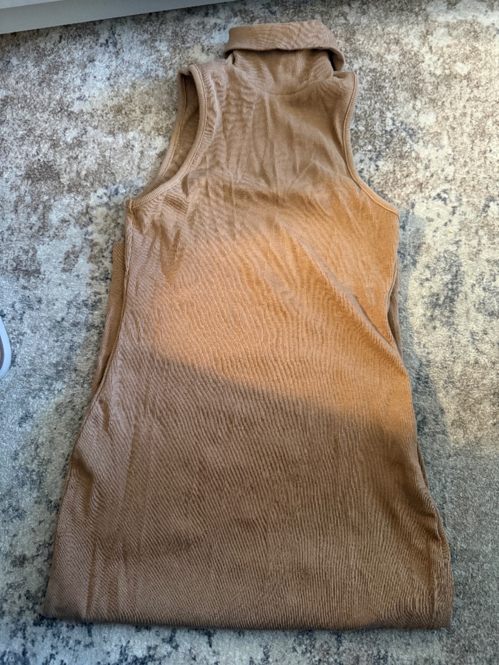 Zara Khaki tan bodycon long turtleneck dress